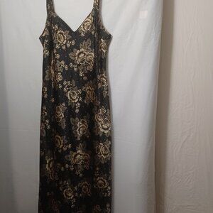 MEGAN TAYLOR FLORAL PRINT SLIP DRESS NIGHT GOWN